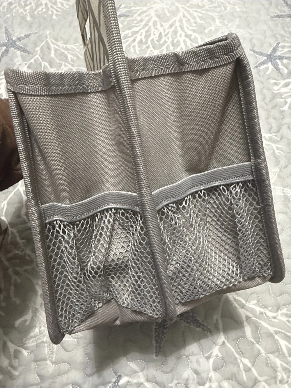 Thirty-one Gray and Cream Geometric Storage Bins - Home Accents